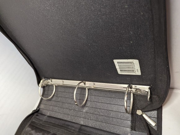 Vintage Mead Five Star Black Red 3 Ring Trapper Keeper Zip Binder Folder School - Picture 7 of 9